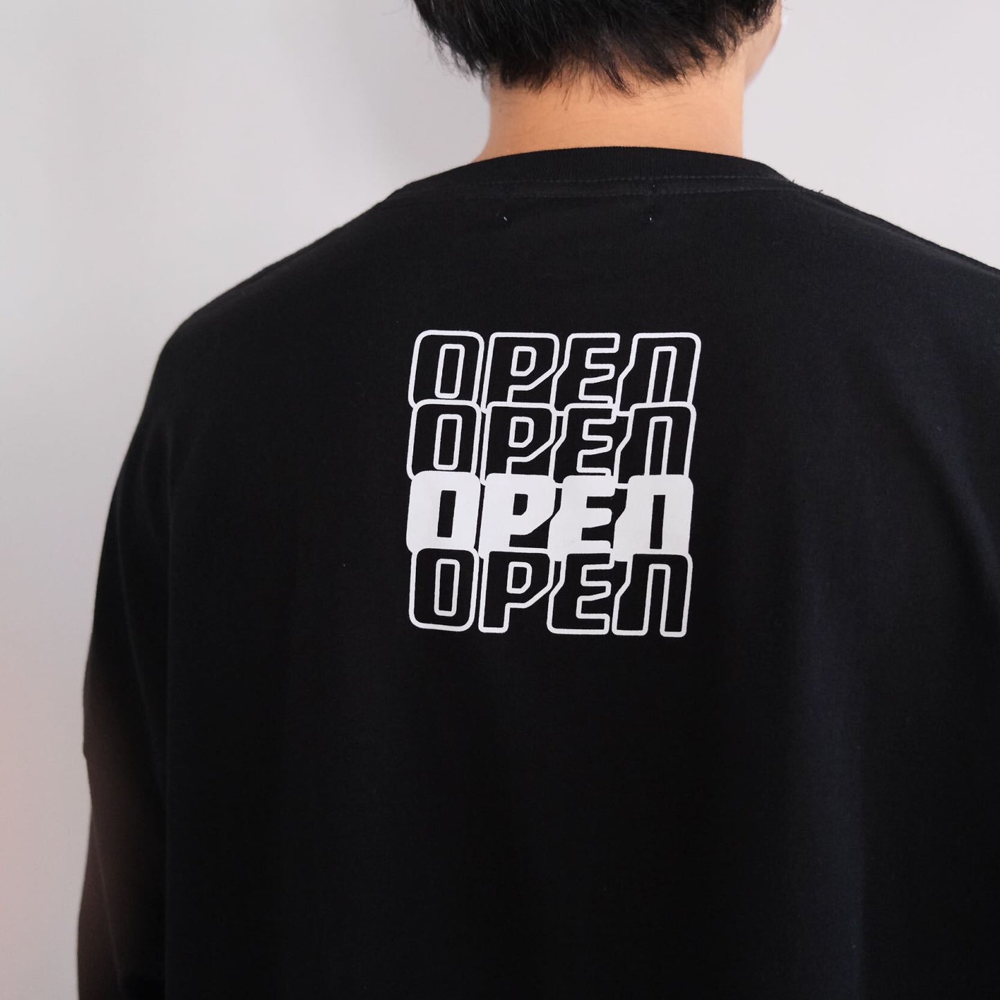 OPEN × HYPHEN TOKYO A/W ロングTシャツ［ブラック］