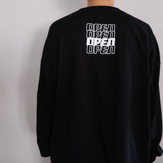 OPEN × HYPHEN TOKYO A/W ロングTシャツ［ブラック］